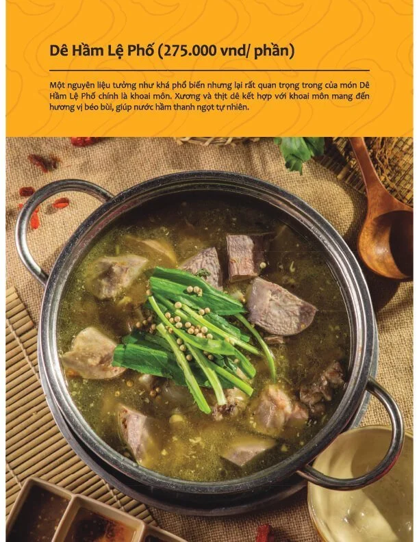Menu Dê Nghĩa III – Thăng Long