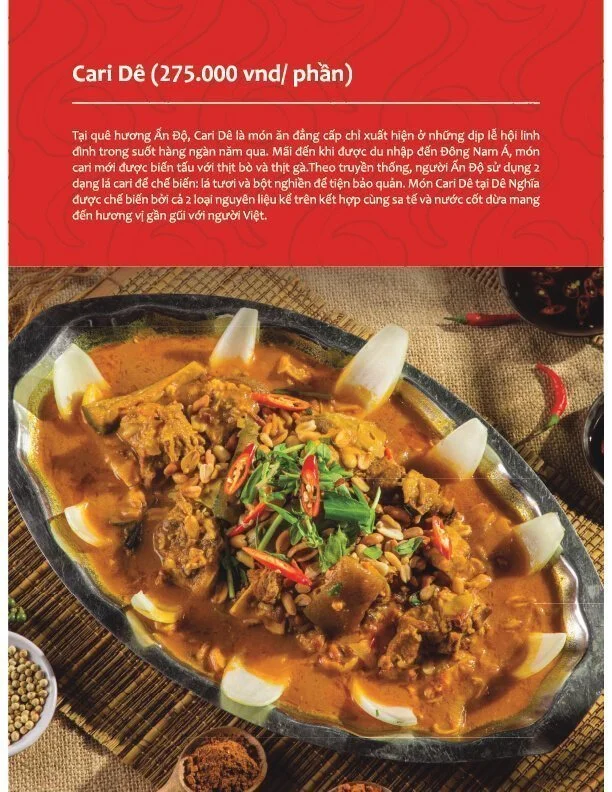 Menu Dê Nghĩa III – Thăng Long