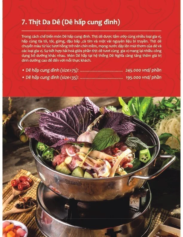Menu Dê Nghĩa III – Thăng Long