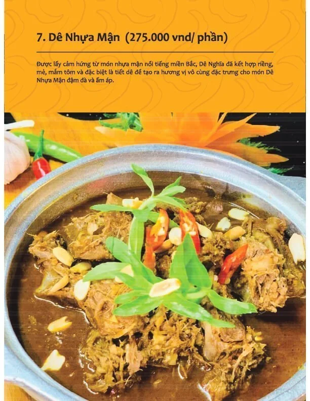 Menu Dê Nghĩa III – Thăng Long