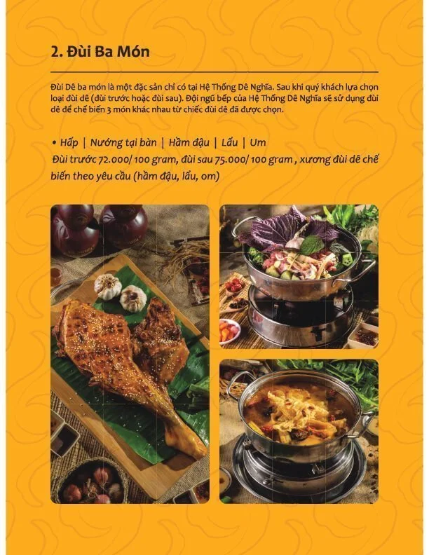 Menu Dê Nghĩa III – Thăng Long
