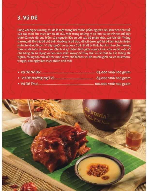 Menu Dê Nghĩa III – Thăng Long