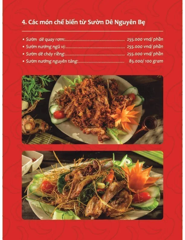 Menu Dê Nghĩa III – Thăng Long