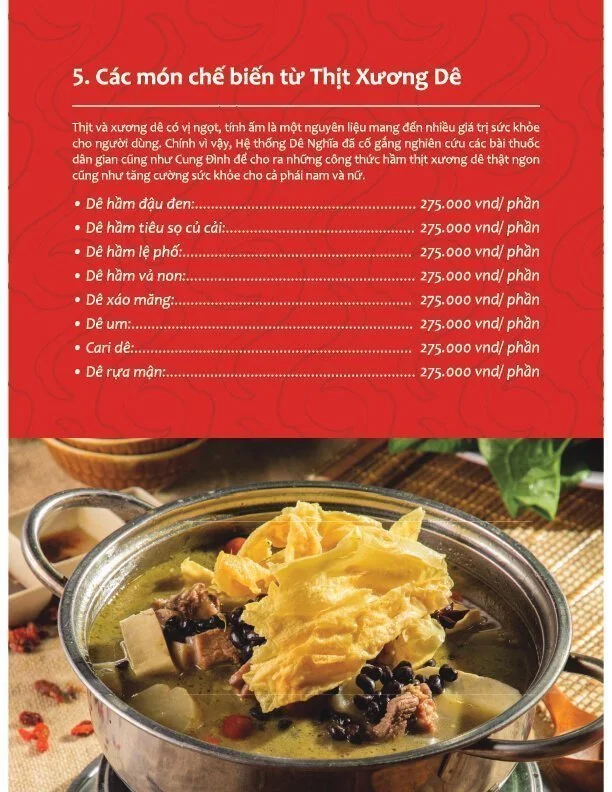 Menu Dê Nghĩa III – Thăng Long